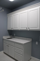 Plywood Birch Laundry Cabinet - Door Style Flat Panel